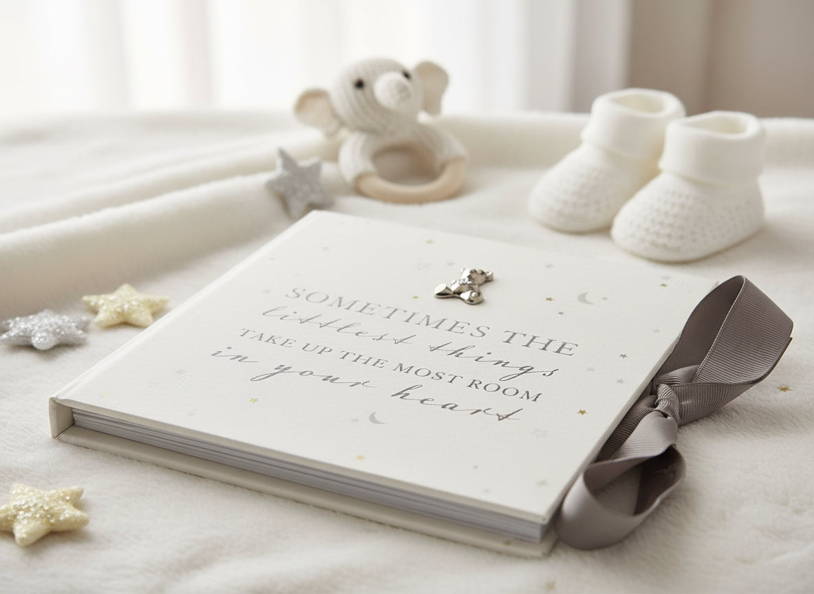 Baby Photo Album With 3D Teddy Icon - 50 6x4" Photos Baby Photo Album Bambino