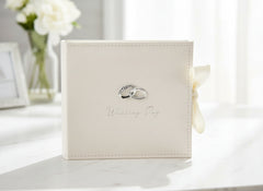 Wedding Photo Album – Luxury Suede Keepsake Gift With 3D Rings & Ribbon Closure wedding photo album ukgiftstoreonline