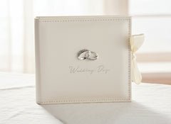 Wedding Photo Album – Luxury Suede Keepsake Gift With 3D Rings & Ribbon Closure wedding photo album ukgiftstoreonline