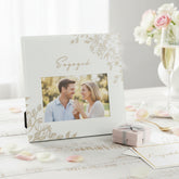 Engagement Glass Photo Frame – Pale Grey Keepsake With Gold Glitter Detail ukgiftstoreonline
