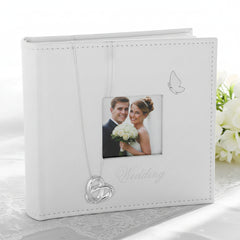 Beautiful Wedding Photo Picture Album With 3D Rings In Box 80 x 6 x 4 Photo Album ukgiftstoreonline