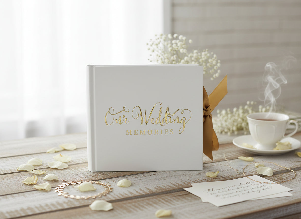 Wedding Photo Album 80 6x4" Gift With Gold Verse Design wedding photo album ukgiftstoreonline