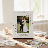Personalised Wedding Photo Frame – Custom Engraved Floral Wildflower Keepsake 6x4 Photo Frame ukgiftstoreonline Portrait