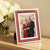 40th Ruby Wedding Anniversary Crystal Border 5 x 7 Photo Frame Gift Anniversary Photo Frame ukgiftstoreonline