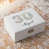 Personalised 30th Birthday Jewellery Box Gift For Her With Butterflies and Flowers