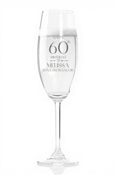 Personalised Any Age Birthday Champagne Flute Prosecco Glass 18th 21st 30th 40th 50th 60th 70th 80th