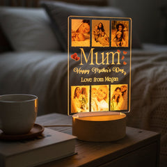 Personalised Gifts for Mum Mothers Day Photo Frames from Daughter Son, Custom Photo Gift for Mum Mother's Day Picture Light-Up Birthday Gift Ideas ukgiftstoreonline