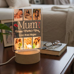 Personalised Gifts for Mum Mothers Day Photo Frames from Daughter Son, Custom Photo Gift for Mum Mother's Day Picture Light-Up Birthday Gift Ideas ukgiftstoreonline