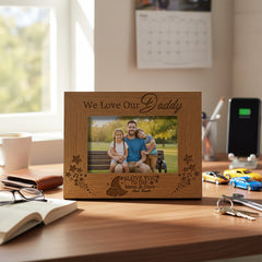 We Love Our Daddy Wooden Engraved Photo Frame Gift