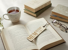 Personalised Mum Gift Engraved Wooden Bookmark with Sentiment Personalised Bookmark ukgiftstoreonline