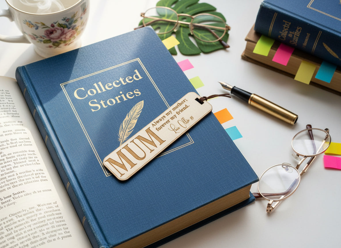 Personalised Mum Gift Engraved Wooden Bookmark with Sentiment Personalised Bookmark ukgiftstoreonline