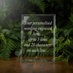 Personalised Award Trophy Glass Plaque Gift With Any Engraving