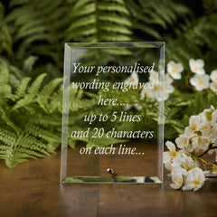 Personalised Award Trophy Glass Plaque Gift With Any Engraving