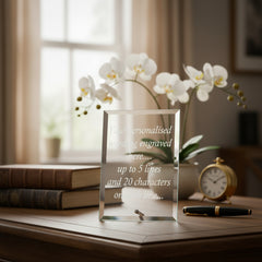 Personalised Award Trophy Glass Plaque Gift With Any Engraving