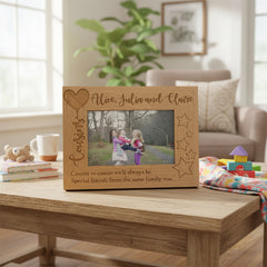 Personalised Cousins Engraved Wooden Photo Frame Balloon Design Photo Frame ukgiftstoreonline