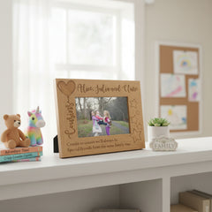 Personalised Cousins Engraved Wooden Photo Frame Balloon Design Photo Frame ukgiftstoreonline