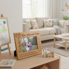 Personalised Cousins Engraved Wooden Photo Frame Balloon Design Photo Frame ukgiftstoreonline