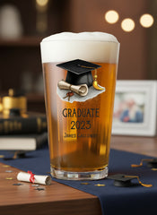 Personalised Graduation Beer Glass Gift Keepsake for Him personalised beer glasses ukgiftstoreonline