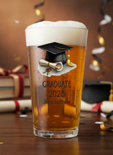 Personalised Graduation Beer Glass Gift Keepsake for Him personalised beer glasses ukgiftstoreonline