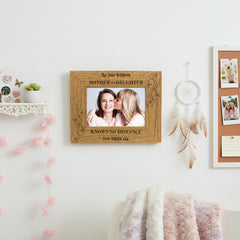 Personalised Mother & Daughter Knows No Distance Engraved Wooden Photo Frame Gift Daughter Photo Frame ukgiftstoreonline