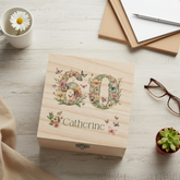 Personalised 60th Birthday Gift For Her Keepsake Memory Box With Butterflies and Flowers Keepsake Memory Box ukgiftstoreonline