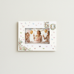 60th Birthday Photo Picture Frame Gift For Her With Butterflies and Flowers Photo Frame ukgiftstoreonline