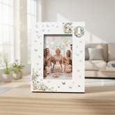 60th Birthday Photo Picture Frame Gift For Her With Butterflies and Flowers Photo Frame ukgiftstoreonline