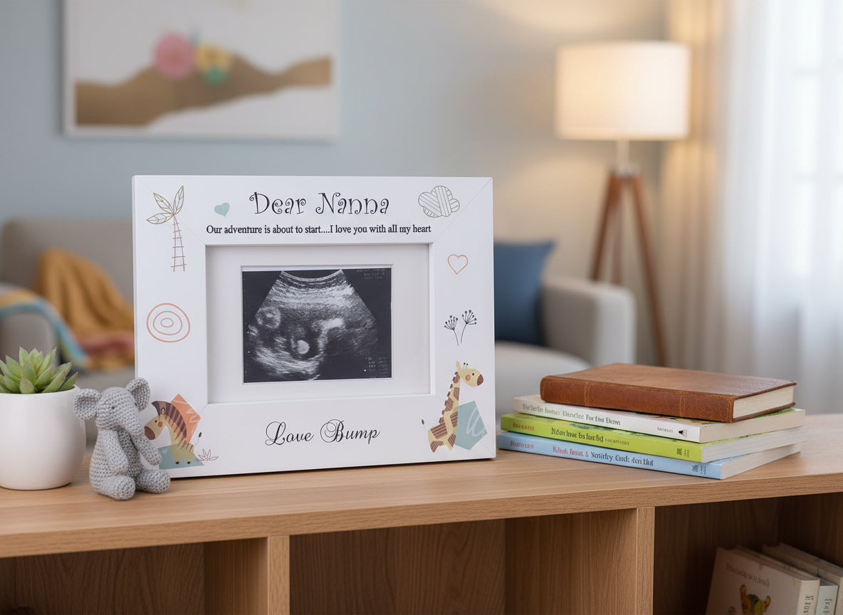 Baby Announcement Nanna to be Scan Photo Frame Gift Baby Photo Frame ukgiftstoreonline
