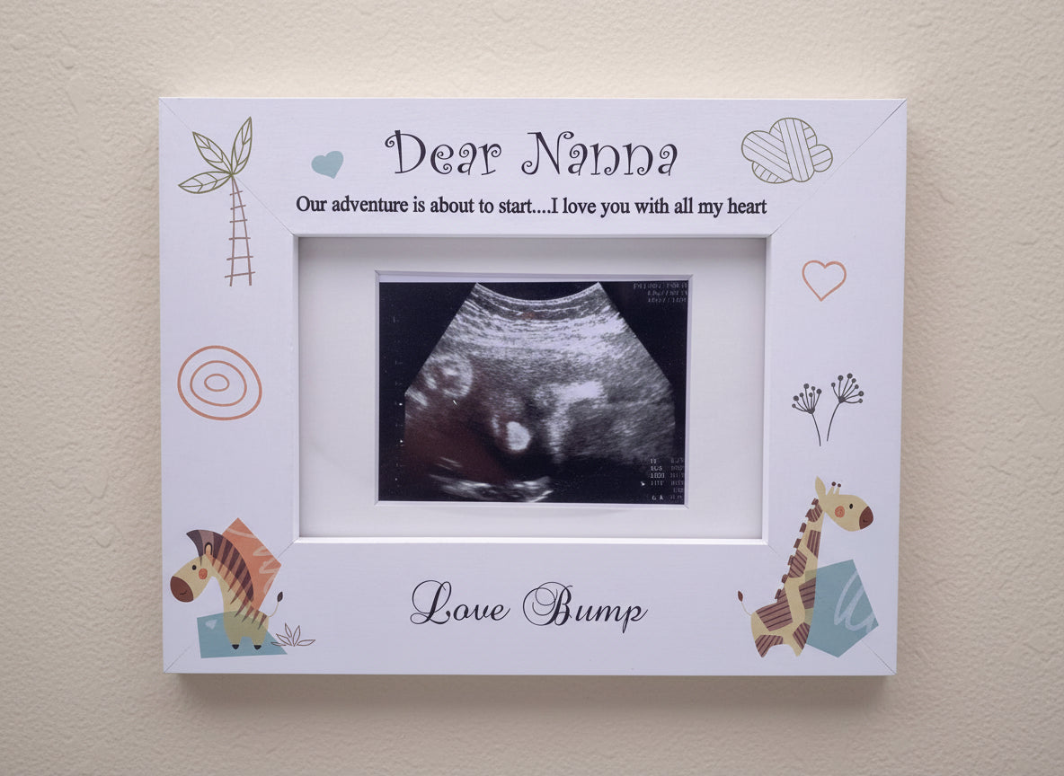 Baby Announcement Nanna to be Scan Photo Frame Gift Baby Photo Frame ukgiftstoreonline