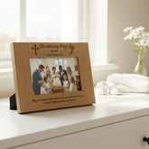 Personalised Christening Day Engraved Wooden Photo Frame Gift Christening Photo Frame ukgiftstoreonline