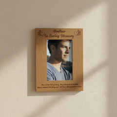 Brother In Loving Memory Remembrance Portrait Wooden Photo Frame Gift Loving Memory Remembrance ukgiftstoreonline
