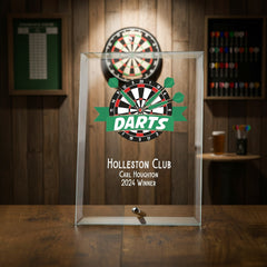 Personalised Darts Competition Award Trophy Plaque With Colour Print
