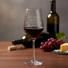 Personalised Wine Glass 350ml Engraved Glass for Women or Men Choice of 30 Fonts Customised Gift, Elegant Stemware Perfect Anniversary Birthday Christmas Retirement Personalised ukgiftstoreonline