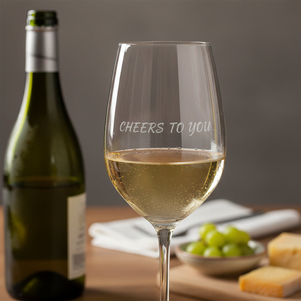 Personalised Wine Glass 350ml Engraved Glass for Women or Men Choice of 30 Fonts Customised Gift, Elegant Stemware Perfect Anniversary Birthday Christmas Retirement Personalised ukgiftstoreonline