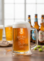 Personalised Wedding Beer Tankard Gift Best Man, Usher, Groomsman, Father Of the Groom, Father Of The Bride personalised beer glasses ukgiftstoreonline