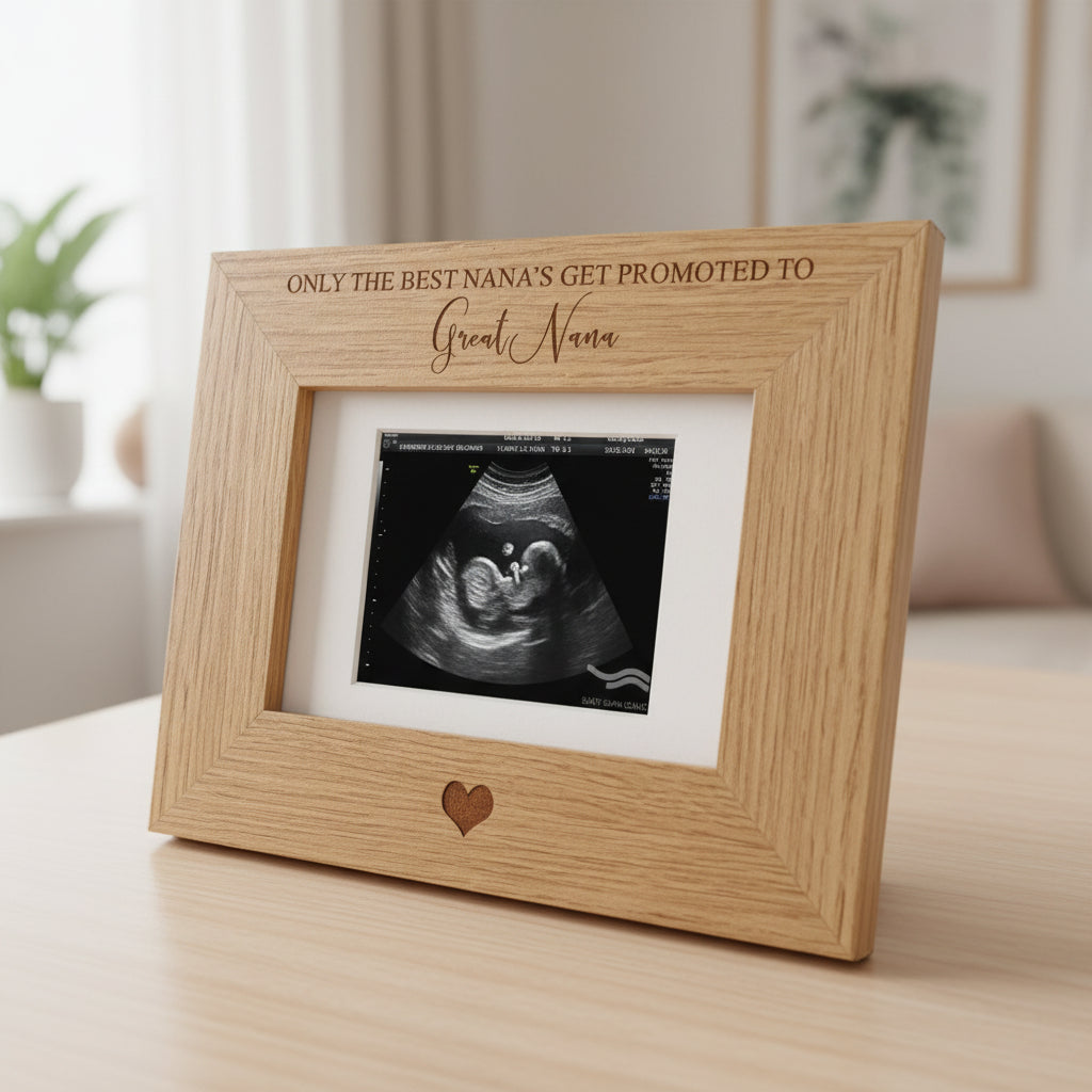 The best Nana's get promoted to Great Nana Baby Scan Frame Baby Photo Frame ukgiftstoreonline