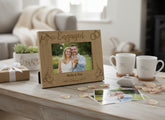 Personalised Engagement Engraved Wooden Photo Frame Gift Engagement Photo Frame ukgiftstoreonline