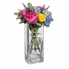 Personalised 80th Birthday Flower Vase Gift Present With Floral Numbers Personalised Flower Vase ukgiftstoreonline