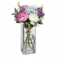 Personalised 80th Birthday Flower Vase Gift Present With Floral Numbers