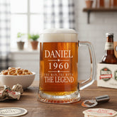 Personalised The Man The Myth The Legend Birthday Engraved Beer Tankard Gift