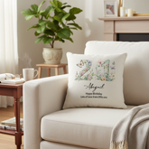 21st Birthday Gift For Her Personalised Cushion With Butterflies and Flowers