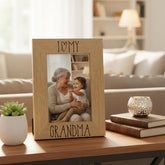 I heart my Grandma Engraved Wooden Love photo frame Grandma Photo Frame ukgiftstoreonline