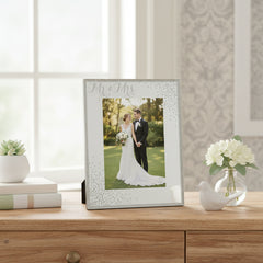 Sparkle and Glass Mr & Mrs Wedding Photo Frame Gift 7"x5" ukgiftstoreonline