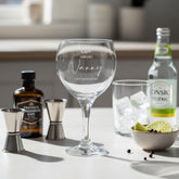 Personalised Nanny Engraved Gin and Tonic Glass with Sentiment Gift Boxed Personalised Gin Glasses ukgiftstoreonline