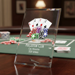 Personalised Poker or Cards Trophy Plaque With Colour Print Personalised Plaque Sign ukgiftstoreonline