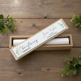 Personalised Christening Day Vintage Style Wooden Certificate Holder Birth certificate holder ukgiftstoreonline