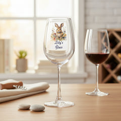 Personalised Bunny Wine Glass Gift For Her Mothers Day Birthday Christmas Personalised Wine Glasses ukgiftstoreonline