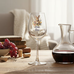 Personalised Bunny Wine Glass Gift For Her Mothers Day Birthday Christmas Personalised Wine Glasses ukgiftstoreonline