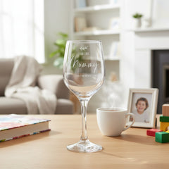 Personalised Fabulous Mummy Engraved Wine Glass Gift with Sentiment Personalised Wine Glasses ukgiftstoreonline