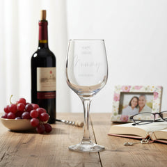 Personalised Fabulous Mummy Engraved Wine Glass Gift with Sentiment Personalised Wine Glasses ukgiftstoreonline